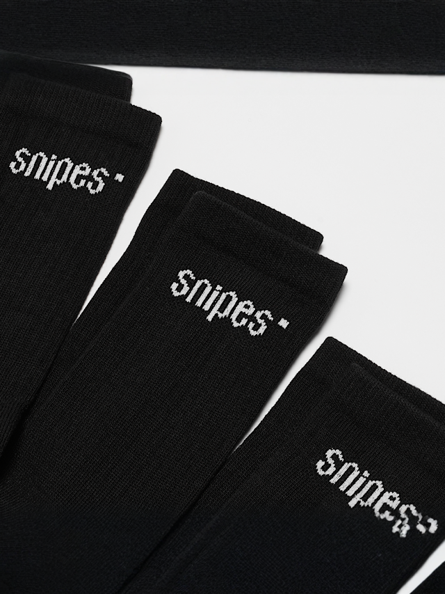 SNIPES, 3 PACK - Small Logo Essential Crew Socks, zwart, Afbeelding 2 van 2