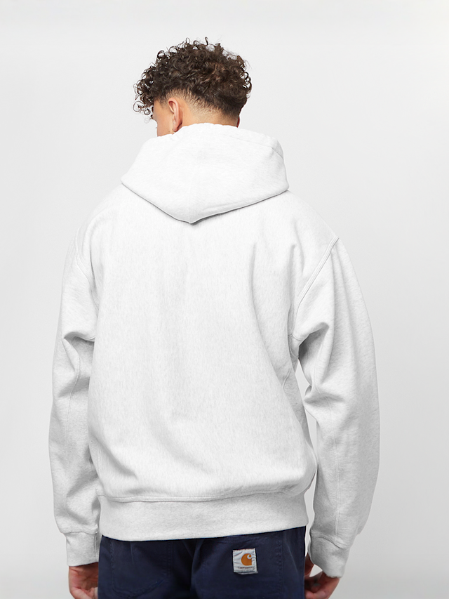 Carhartt WIP, Hooded American Script Sweatshirt, grey, Image 2 of 5