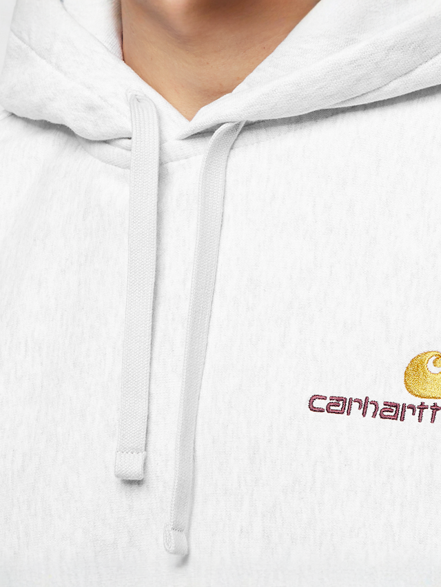 Carhartt WIP, Hooded American Script Sweatshirt, grey, Image 3 of 5