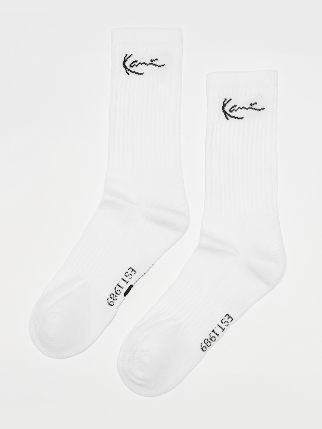Karl Kani, 3 PACK - Signature Socks, wit, Afbeelding 1 van 3
