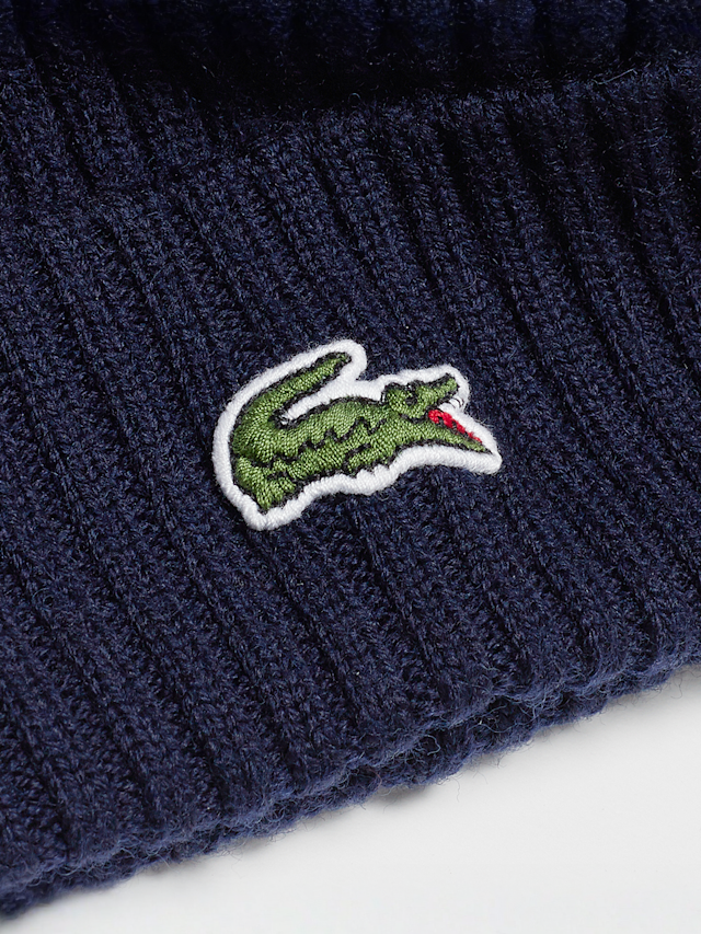 Lacoste, Knitted Cap, black, Image 3 of 3