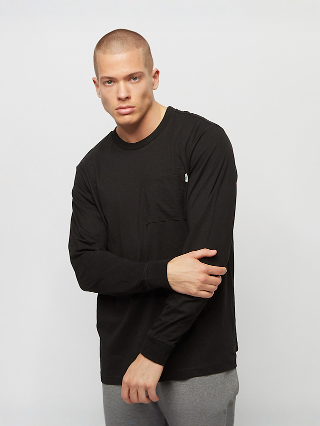 Urban Classics, Organic Basic Pocket LS, zwart, Afbeelding 1 van 4