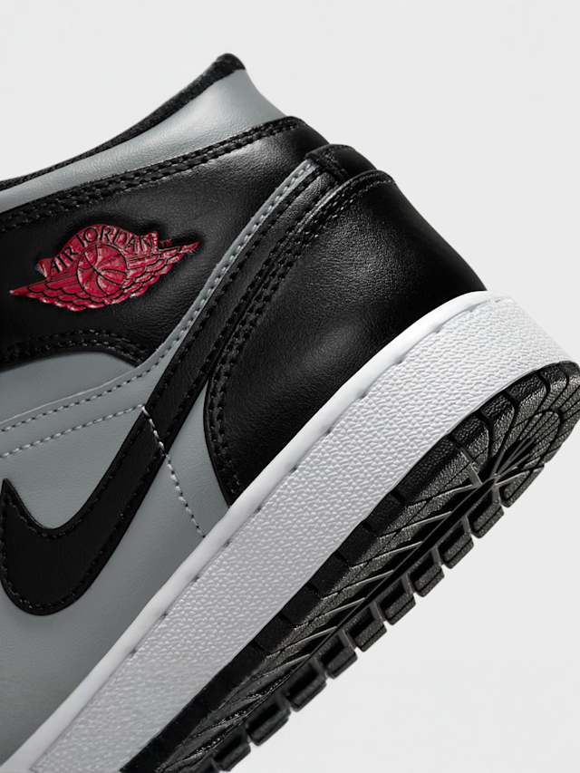 Jordan, Air Jordan 1 Mid black/gym red/particle grey/white, black, Image 8 of 8