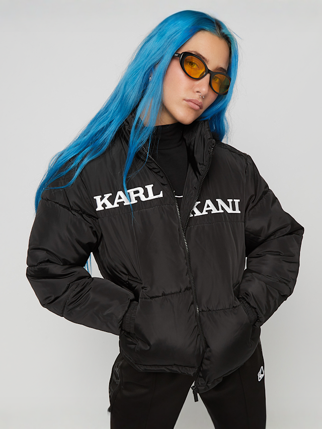Karl Kani, Retro Essential Puffer Jacket, black, Image 1 of 5