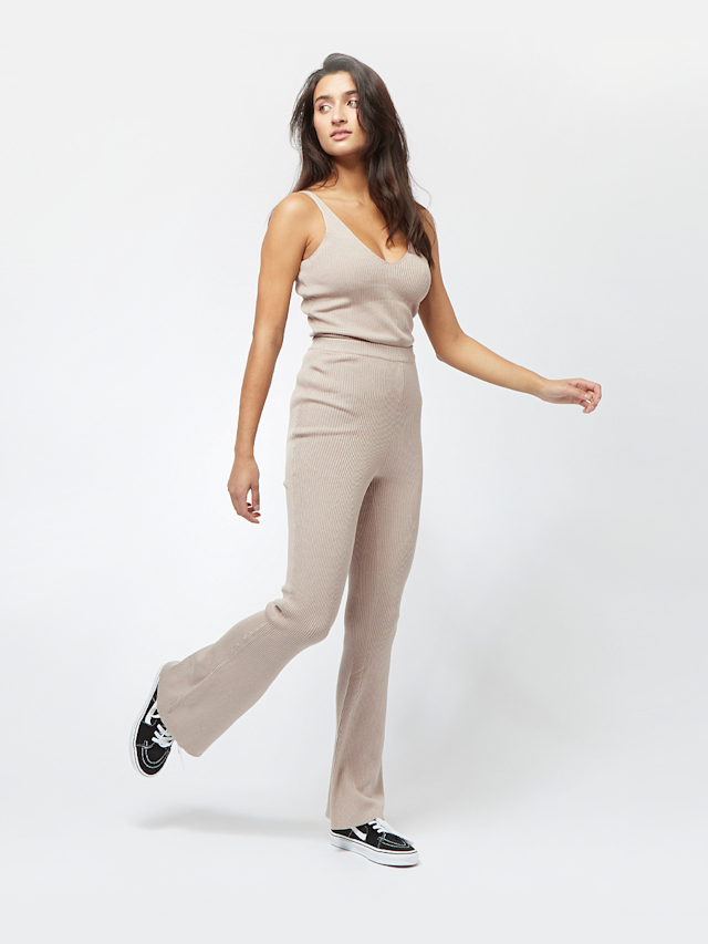 Urban Classics, Ladies Rib Knit Top, beige, Afbeelding 4 van 4