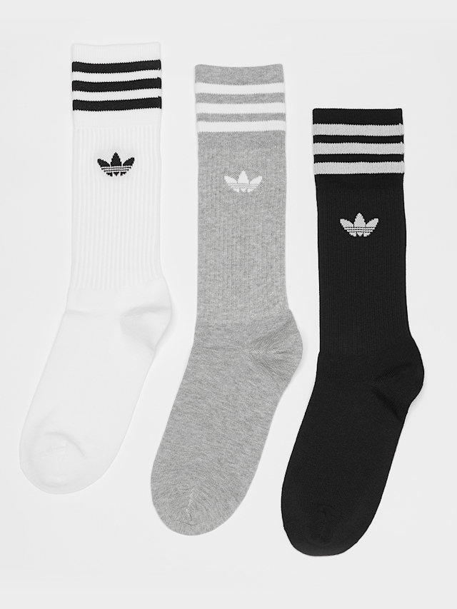 adidas Originals, Crew Socks 3 Pairs, multi-colour, Image 1 of 2