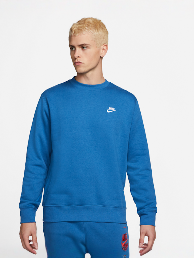 Nike, Sportswear Club Fleece Crew, blue, Image 1 of 5