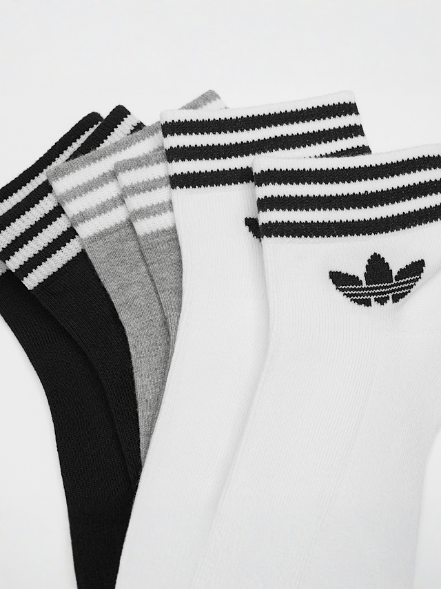adidas Originals, 3 PACK - adicolor Trefoil Ankle Socks, multi-colour, Image 2 of 2