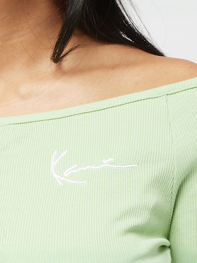 Karl Kani, Chest Signature Gathered Off Shoulderless, groen, Afbeelding 3 van 5