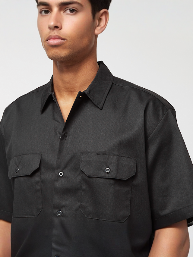 Dickies, Work Shirt Short Sleeve Rec, black, Image 3 of 5