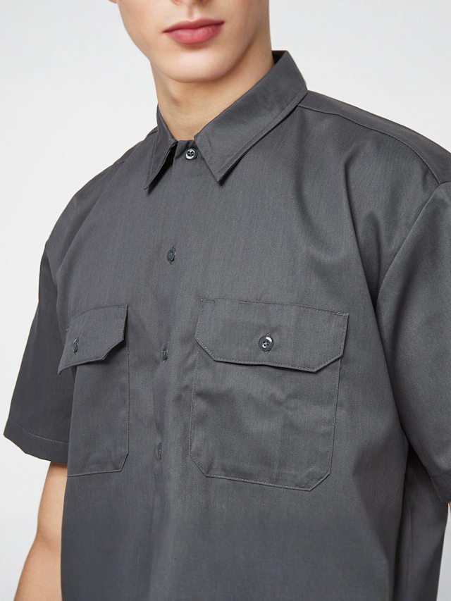 Dickies, Work Shirt Short Sleeve Rec, grey, Image 3 of 5