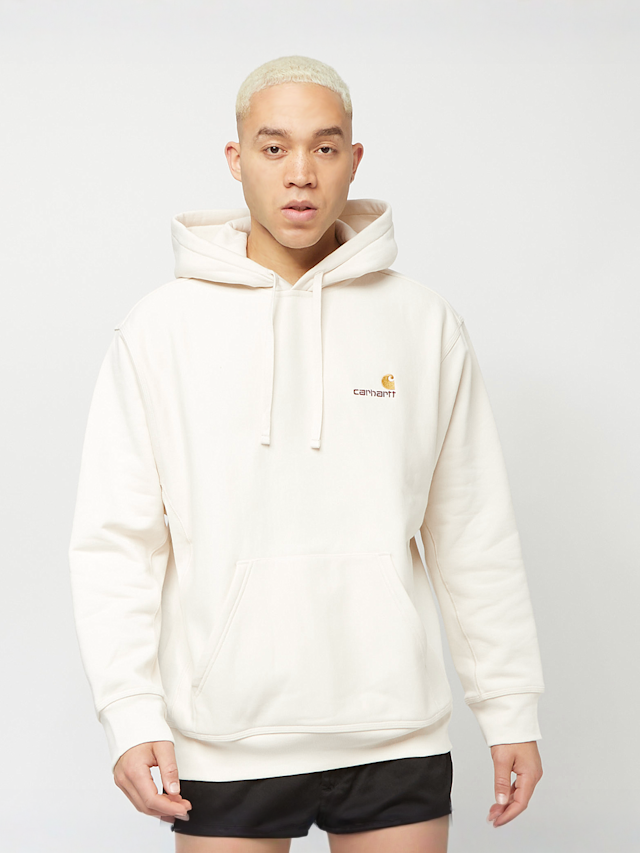 Carhartt WIP, Hooded American Script Sweatshirt, beige, Image 1 of 5