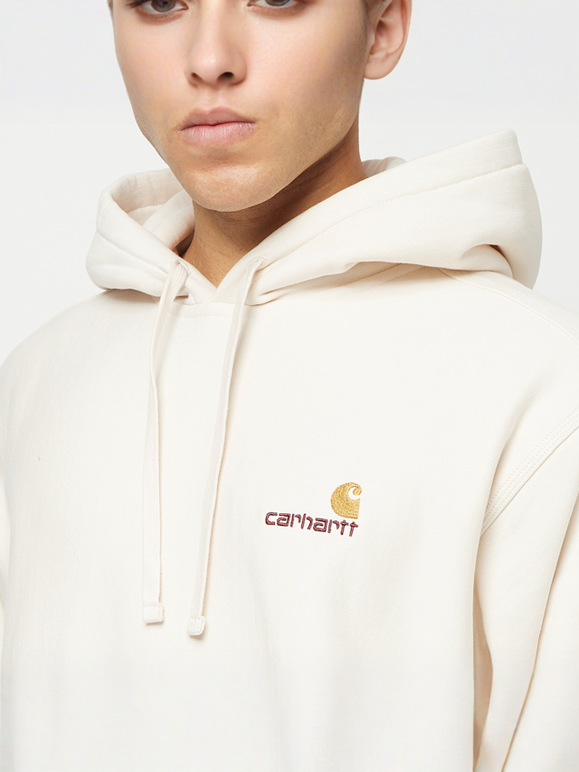 Carhartt WIP, Hooded American Script Sweatshirt, beige, Image 3 of 5