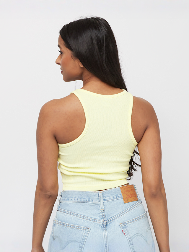 Urban Classics, Cropped Rib Top, yellow, Image 2 of 3