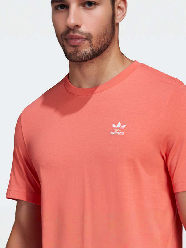 adidas Originals, ESSENTIAL TEE semi turbo, Red, Image 3 of 3