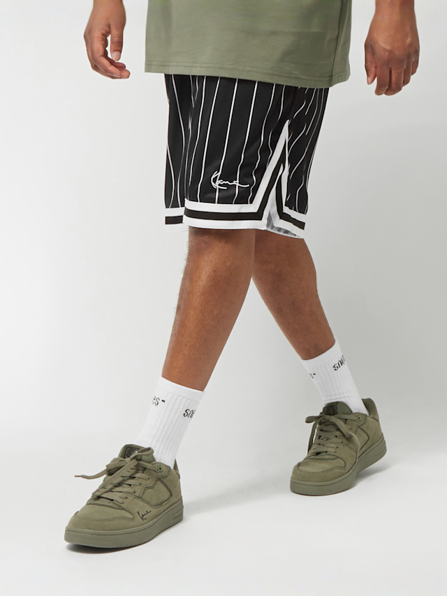 Karl Kani, Small Signature Pinstripe Mesh Shorts, czarny, Obraz 1 z 4