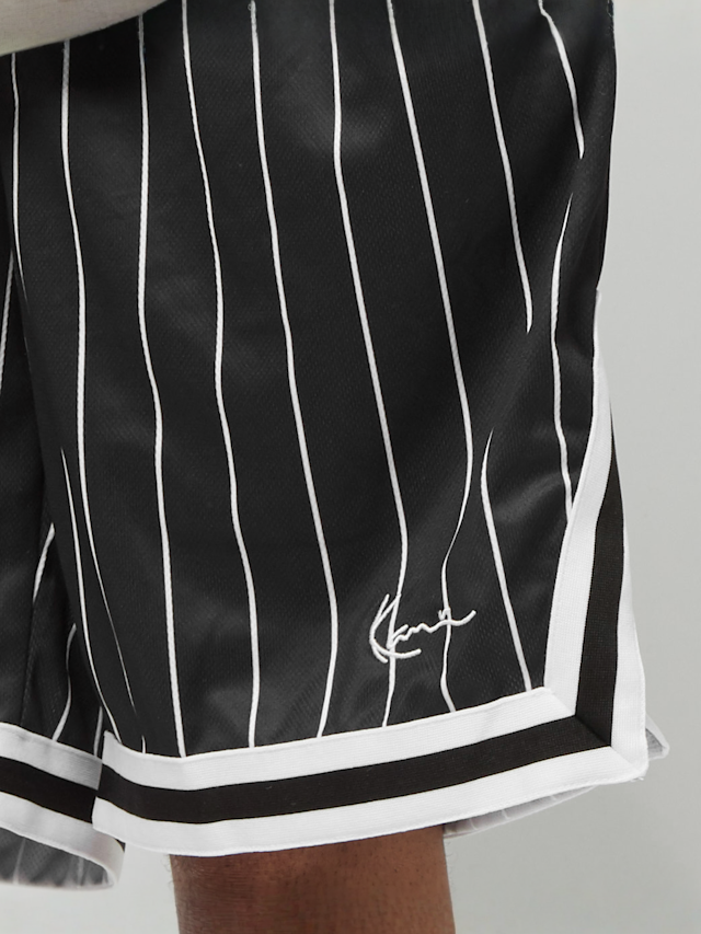 Karl Kani, Small Signature Pinstripe Mesh Shorts, czarny, Obraz 3 z 4