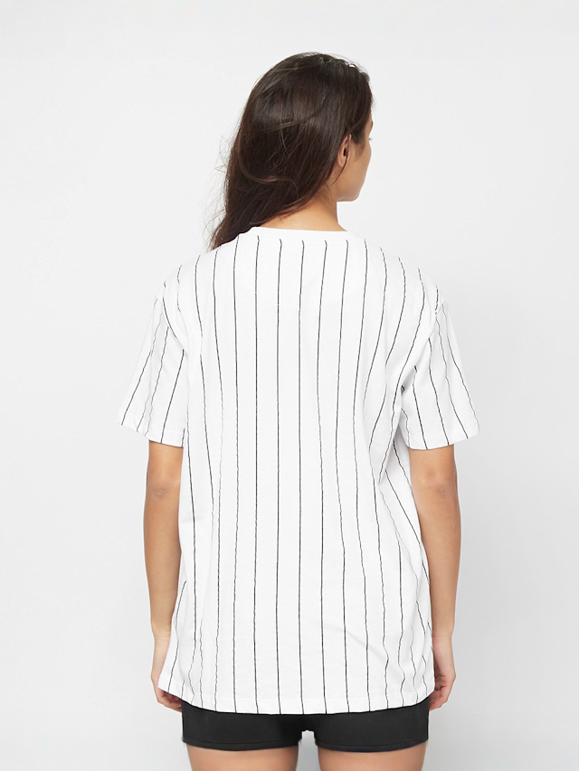 Karl Kani, Small Signature Essential Pinstripe Oversized Tee, white, Image 2 of 4