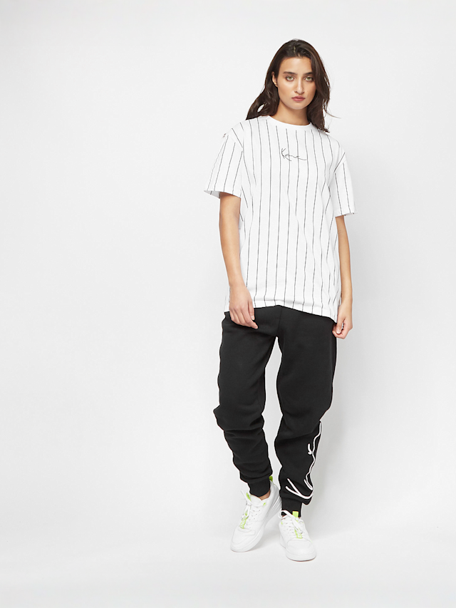 Karl Kani, Small Signature Essential Pinstripe Oversized Tee, white, Image 4 of 4