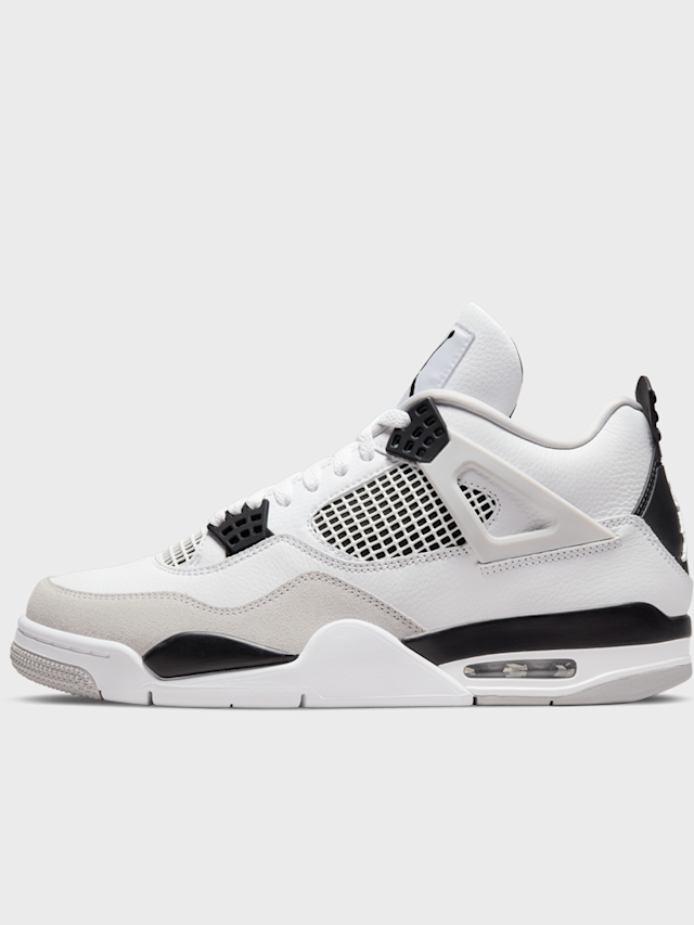 Jordan, Air Jordan 4 Retro white/black/neutral grey, Red, Image 1 of 8