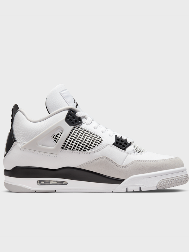 Jordan, Air Jordan 4 Retro white/black/neutral grey, Red, Image 2 of 8