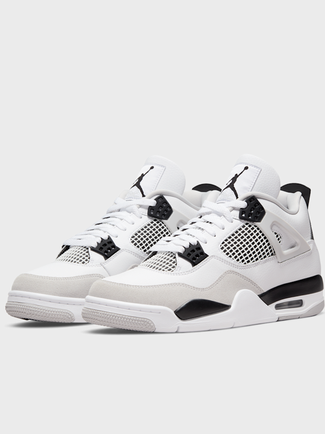 Jordan, Air Jordan 4 Retro white/black/neutral grey, Red, Image 4 of 8