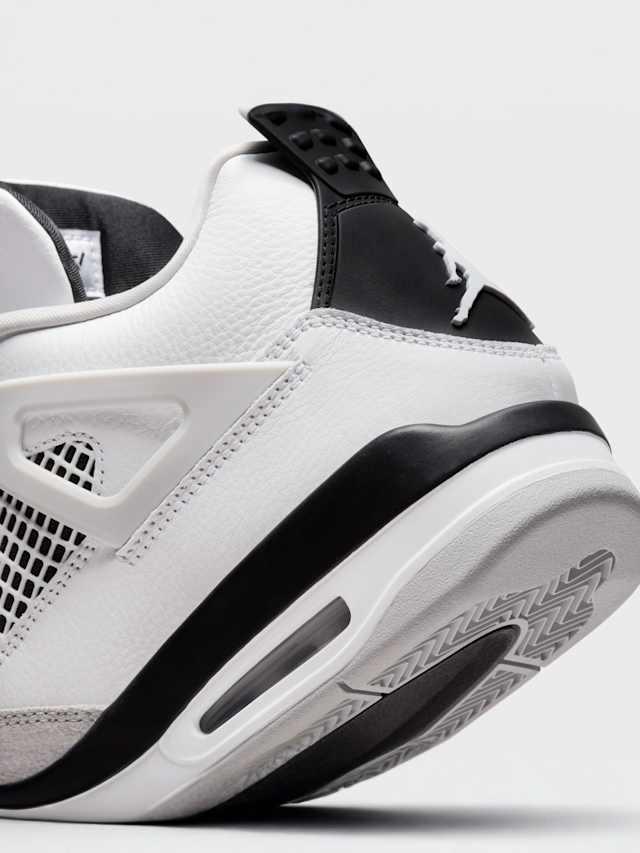 Jordan, Air Jordan 4 Retro white/black/neutral grey, Red, Image 8 of 8