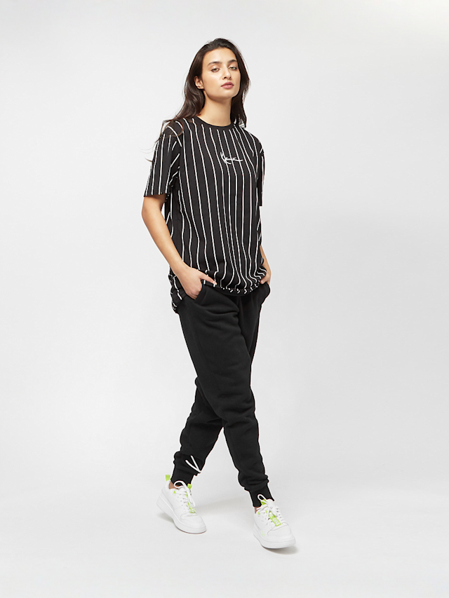 Karl Kani, Small Signature Essential Pinstripe OS Tee black/white, black, Image 4 of 4