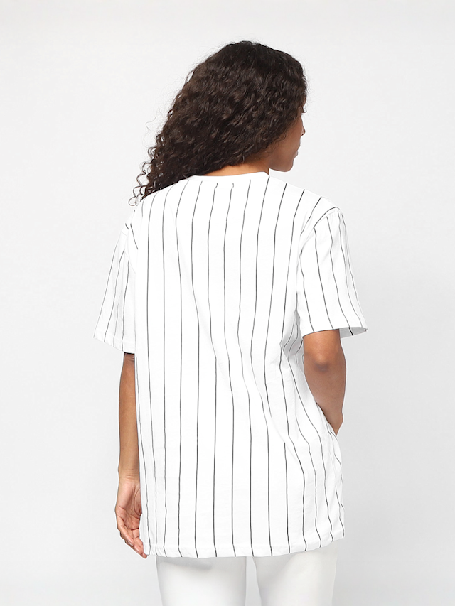 Karl Kani, Small Signature Essential Pinstripe OS Tee, white, Image 2 of 4