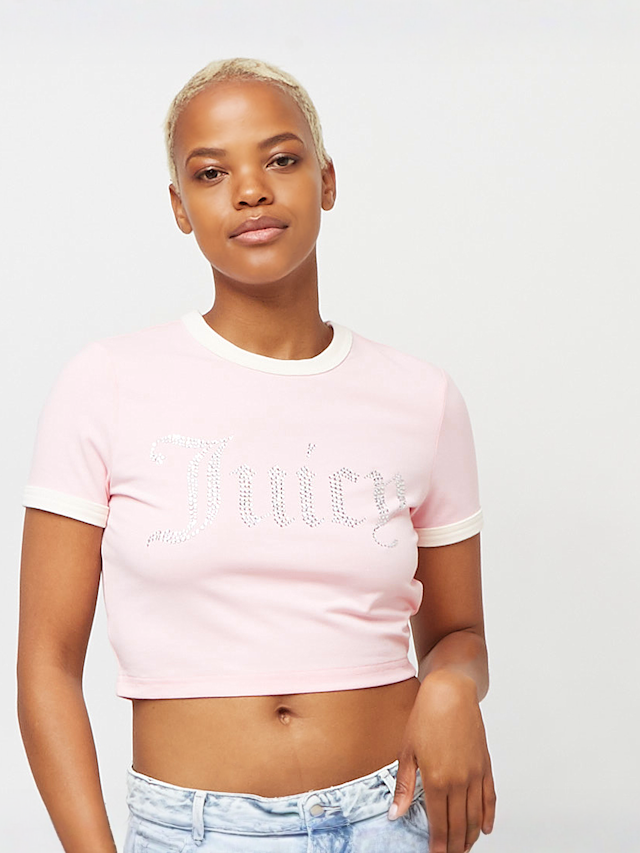 Juicy Couture, Contrast Ringer Sophie, lichtroze, Afbeelding 1 van 4