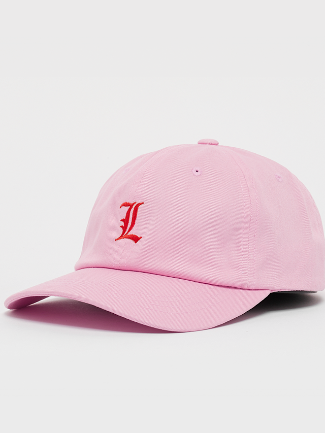 Mister Tee, Letter L Pink Low Profile Cap, lichtroze, Afbeelding 1 van 3