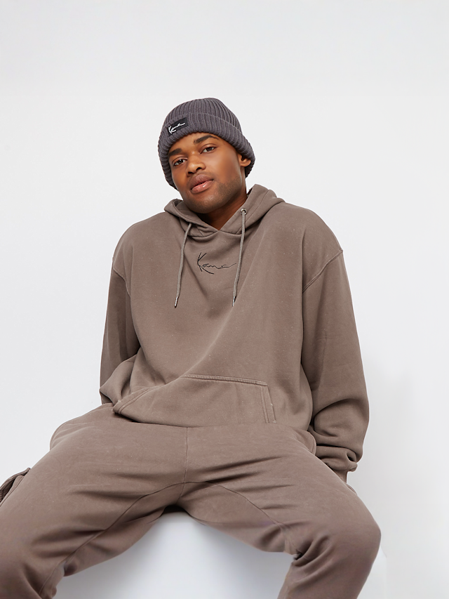 Karl Kani, Small Signature Destroyed Hoodie, grijs, Afbeelding 1 van 5