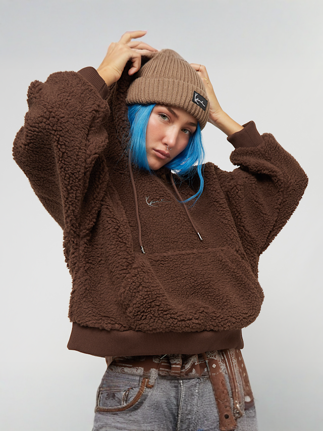 Karl Kani, Small Signature Teddy OS Hoodie, brązowy, Obraz 1 z 4