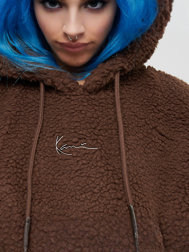 Karl Kani, Small Signature Teddy OS Hoodie, bruin, Afbeelding 3 van 4
