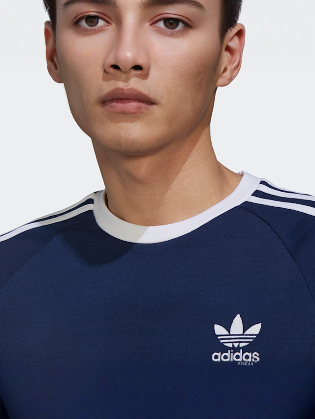 adidas Originals, adicolor 3-Streifen T-Shirt, blue, Image 3 of 5