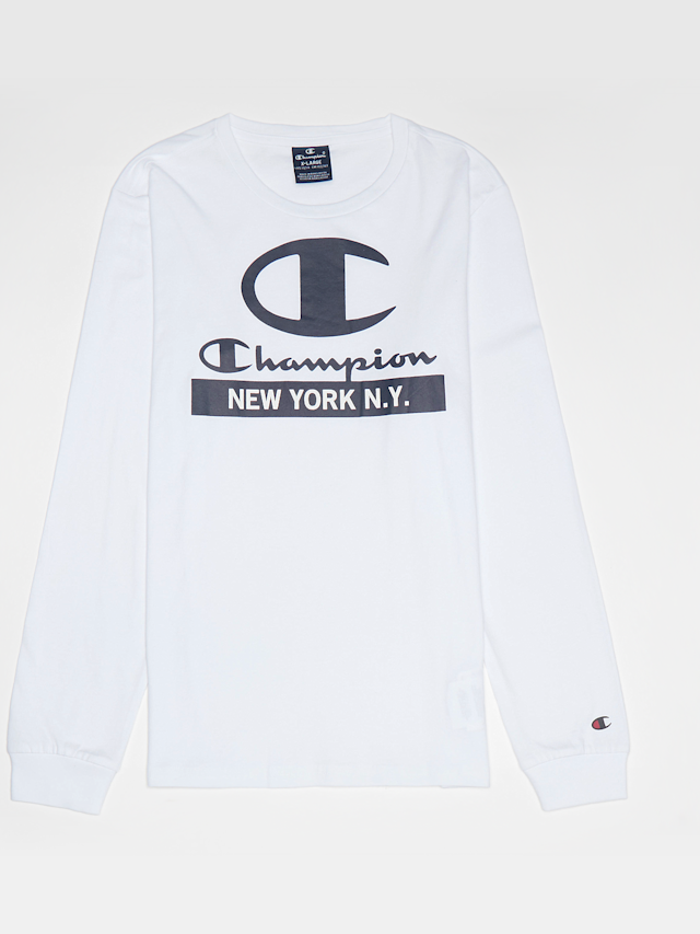Champion, Long Sleeve Crewneck T-Shirt, wit, Afbeelding 1 van 4