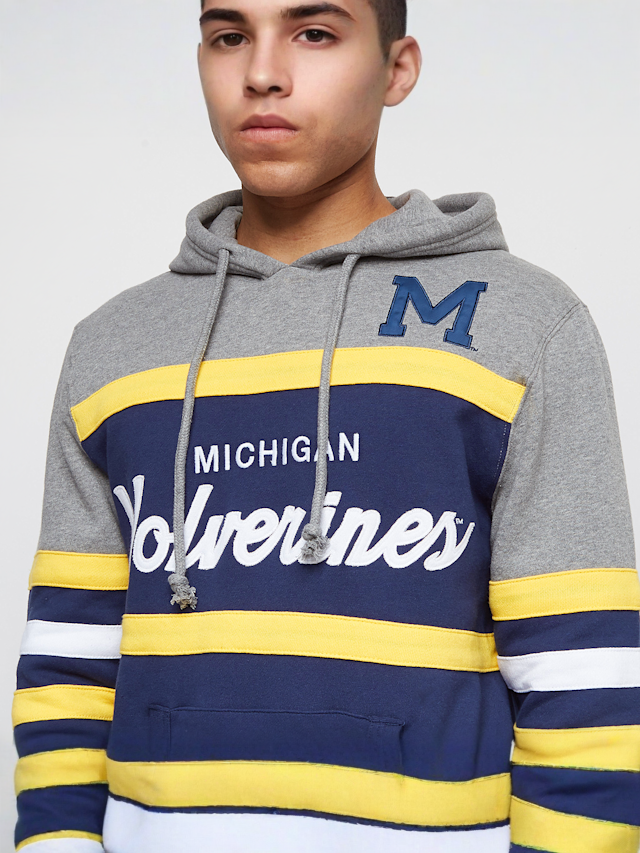Mitchell & Ness, Ncaa Head Coach Hoody University Of Michigan, blauw, Afbeelding 3 van 5