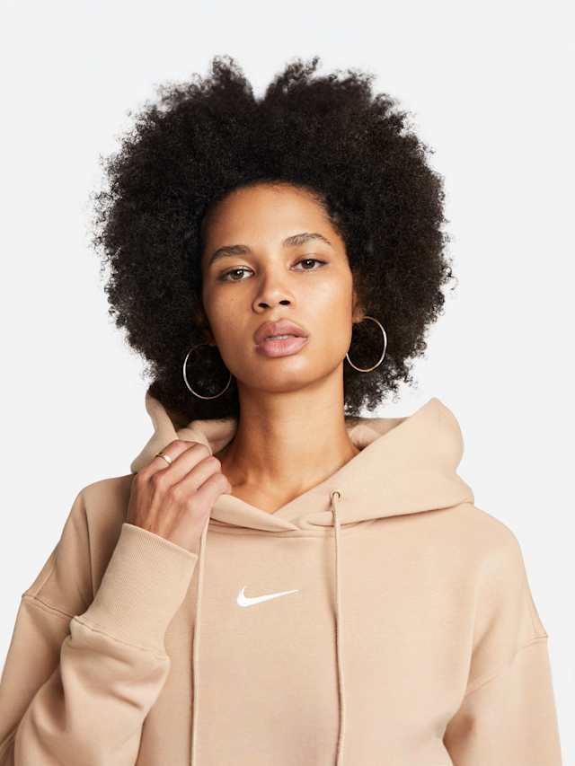 Nike, Sportswear Phoenix Fleece Oversized Hoodie, brązowy, Obraz 3 z 6