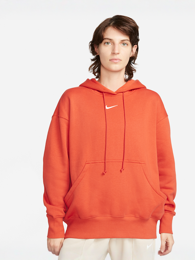 Nike, Nike Sportswear Phoenix Fleece Women's Oversized Pullover Hoodie, red, Image 1 of 5