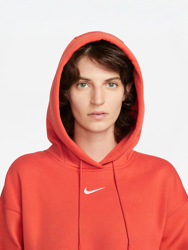 Nike, Nike Sportswear Phoenix Fleece Women's Oversized Pullover Hoodie, red, Image 3 of 5