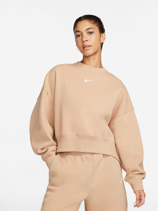Nike, Sportswear Phoenix Fleece Crewneck, brown, Image 1 of 5