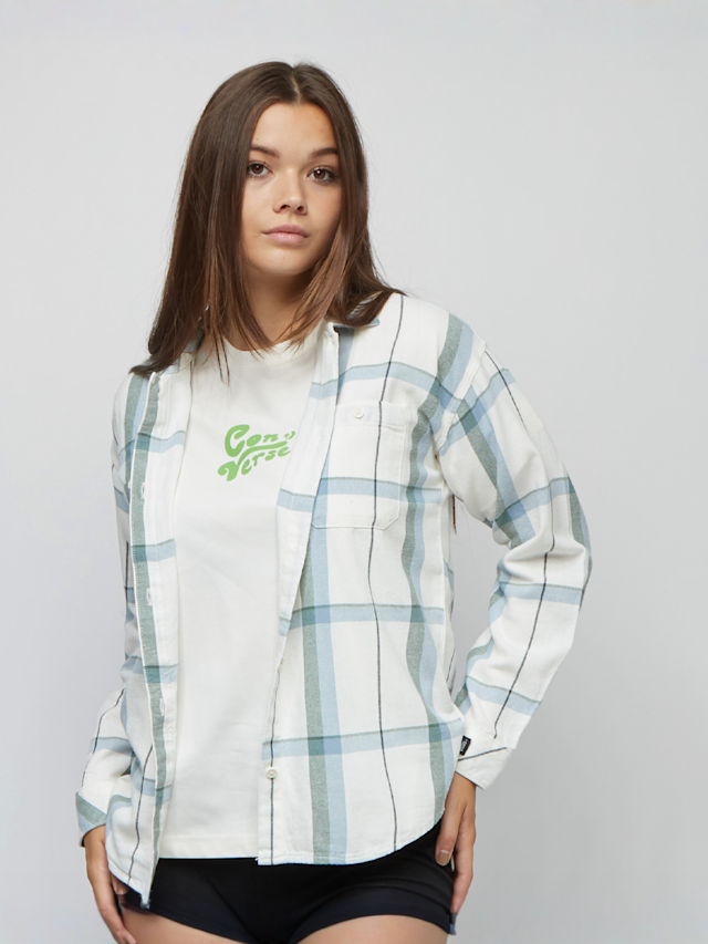 Vans, Tori Plaid LS Shirt, wit, Afbeelding 1 van 5
