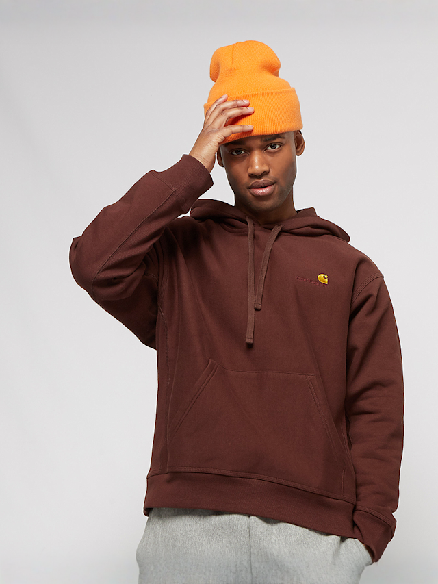 Carhartt WIP, Hooded American Script Sweatshirt, brown, Image 1 of 6
