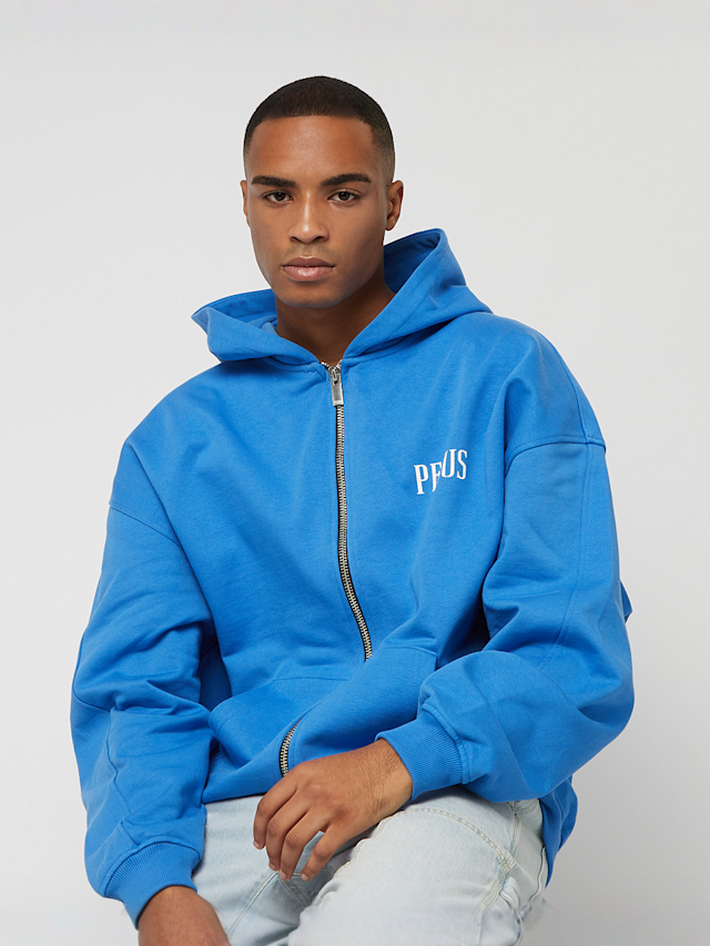 PEQUS, Chest Logo Zip Hoodie, blue, Image 1 of 5