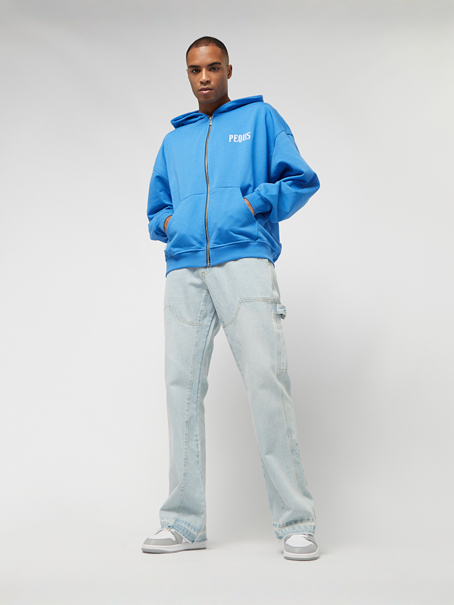 PEQUS, Chest Logo Zip Hoodie, blue, Image 5 of 5