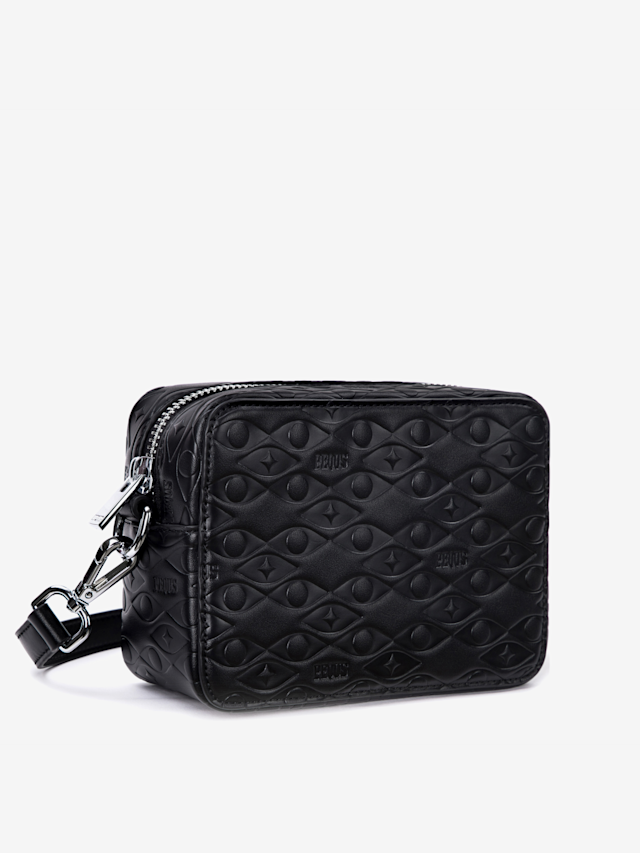 PEQUS, Astéria Messenger Bag Embossed, zwart, Afbeelding 3 van 5