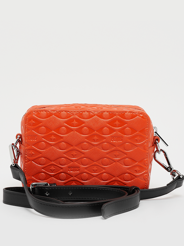 PEQUS, Astéria Messenger Bag Embossed, oranje, Afbeelding 3 van 5