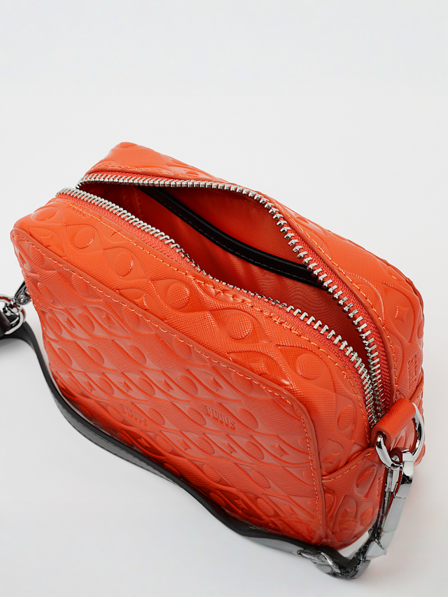 PEQUS, Astéria Messenger Bag Embossed, oranje, Afbeelding 4 van 5