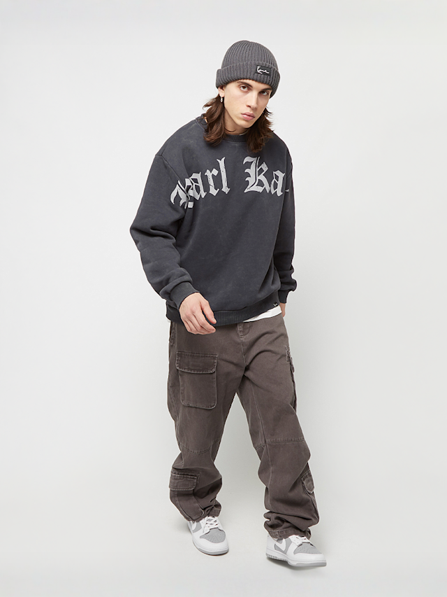 Karl Kani, Woven Signature OS Washed Crew, grijs, Afbeelding 4 van 5