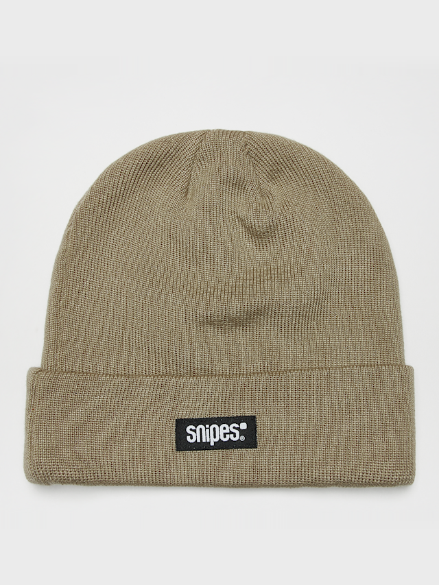 SNIPES, Woven Label Beanie, beige, Image 1 of 3